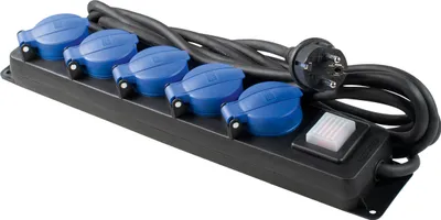 Immagine prodotto di as-Schwabe 38605 as-Schwabe Baustellen 5-fach Steckdosenleiste mit Schalter 4,5 m schwarz