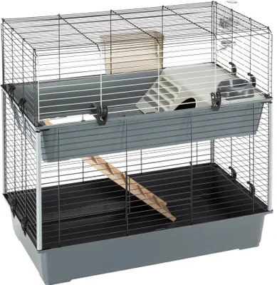Obrázek produktu pro Ferplast Rabbit 100 dvojitá klec pro králíky 95x57x93,5 cm šedá
