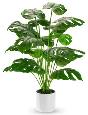 Image de Plante artificielle, plante artificielle très réaliste, 71 cm, grande plante artificielle pour décorer le salon, la salle de bains, la chambre et le balcon