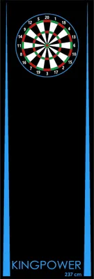 Produktbild von Dart Teppich Matte Blau Steeldart Dartpfeile Dartboard Zubehör Dartteppich Target Oche Darts Abwurflinie Schutz Gummi Boden Dartscheibe 237 x 80 cm Kingpower