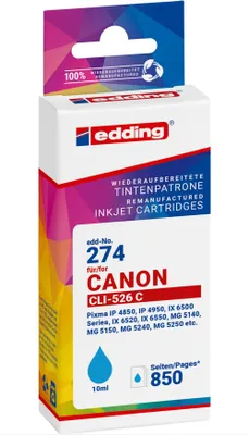 Image de Cartouche d'encre remplace Canon CLI-526 cyan