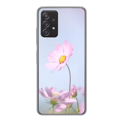 Produktbild von MuchoWow® Handyhülle Schutzhülle Hülle für Samsung galaxy a73 Blumen - Rosa - Draußen - Natur Silikon Softcase Handy Hülle - Handyhülle