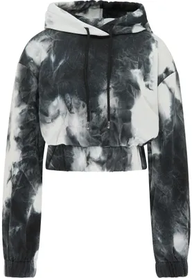 Image de Jika, sweat à capuche pour femme - noir, bleu, blanc, taille XL