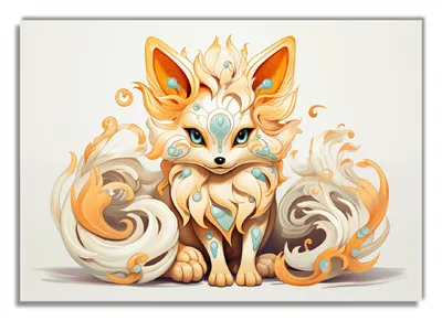 Produktbild von Wallario Poster - Geheimnisvoller Fuchs, Kunstdruck Größe: 70 x 100 cm