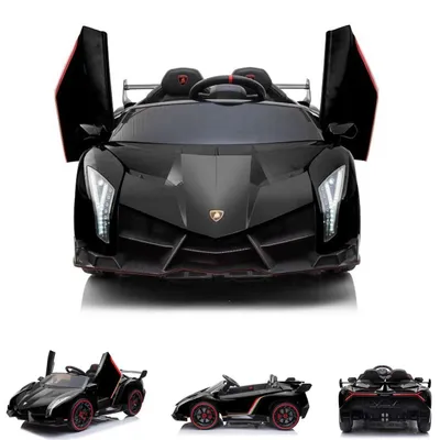 Produktbild von ES-Toys Kinder Elektroauto Lamborghini Veneno 615B EVA-Reifen Fernbedienung schwarz