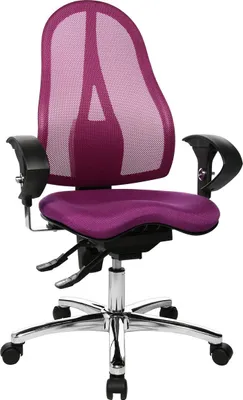Produktbild von Drehstuhl Sitness 15 - lila Armlehnen Universalrollen.