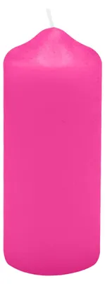 Produktbild von Spitzkopf Stumpen Kerzen Fuchisa Pink 12 x Ø 5 cm, 12 Stück