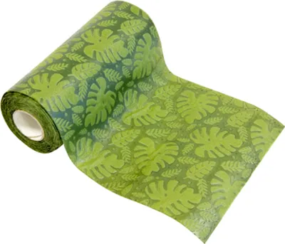 Produktbild von Tischläufer tropische Tischdekoration grün 15cm x 5m - Einheitsgröße