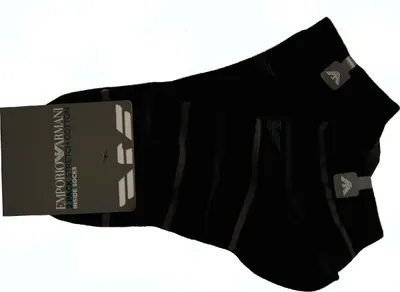 Immagine prodotto di Confezione 2 paia calze set calzini girocaviglia uomo EMPORIO ARMANI articolo 302228 0P293 BIPACK INSIDE SOCKS, TAGLIA UNICA - PIEDE 39/46, Cotone 65%,Poliammide 33%,Spandex 2%