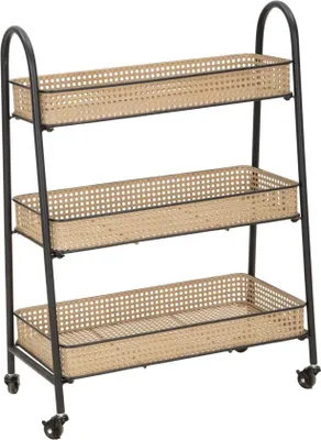 Immagine prodotto di Portapiante 3 Ripiani 60x30x80 cm con Ruote in Metallo