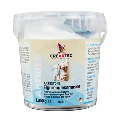Obrázok produktu pre Artestone hmota na odlievanie figúrok, formovacia hmota, na figúrky, biela, 1 kg