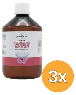 Produktbild von 3x Jacob Hooy Rozenwater premium (500 ml)