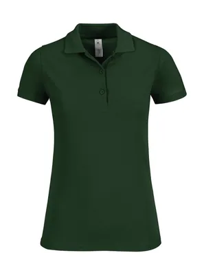 Produktbild von B&C Damen Polo Shirt T Shirt Kragen Poloshirt T-Shirt kurzarm, Größe:2XL, Farbe:Bottle Green