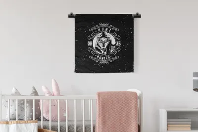 Produktbild von MuchoWow® Wandteppich Wandbehang Jahrgang - Tiger - Design 60x60 cm Tapisserie Dekoration Wandtuch - Dekorationen - Wand Decke