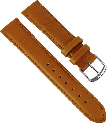 Produktbild von Ersatzband Uhrenarmband Leder Band Hellbraun 26554S, Stegbreite:18mm