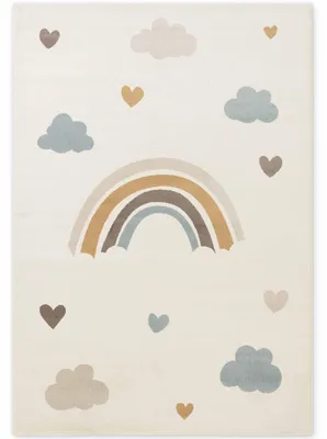 Produktbild von Hanse Home Kinderteppich Skyla, Spielteppich, Regenbogen, Kinderzimmer, Creme