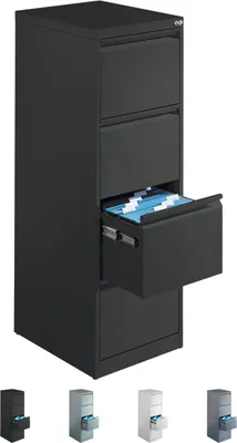 Produktbild von Hängeregistraturschrank mit 4 Schubladen Hängeregister 135x43x59 cm Einbahnig