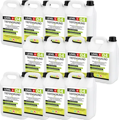Produktbild von Tiefgrund Universal 60L Grundierung Haftgrund Tiefengrund Wand Boden LF Innen Außen LEVEL+ RM04