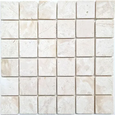 Produktbild von Mosani MOS40-T48W, Mosaik, Marmor, Weiß, Indoor, Rechteck, 305 mm