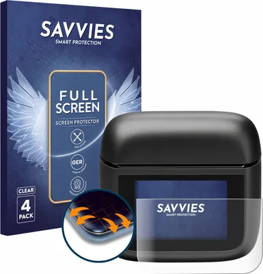 Produktbild von 4x Savvies Fullscreen Schutzfolie für JBL Tour Pro 3 Displayschutz Folie Fullcover Klar Transparent