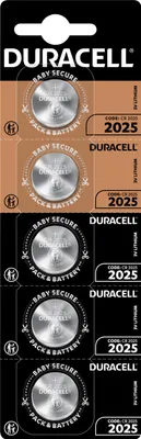 Produktbild von Duracell Batterie Knopfzelle CR2025 3.0V Lithium 5St.