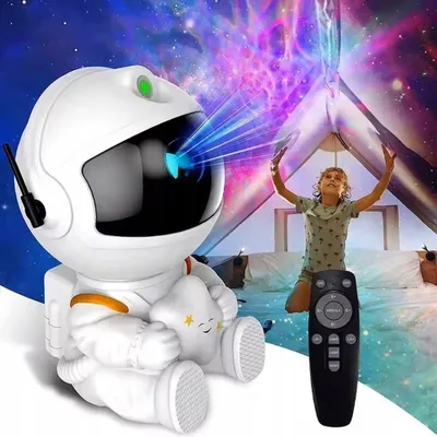 Obrázok produktu pre Projektor hviezd Astronaut , Nočná lampa , Galaxia , Diaľkové ovládanie + USB