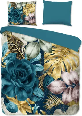 Produktbild von Good Morning Bettwäsche-Set LIDY 140x200/220 cm Petrol