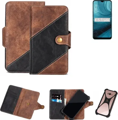 Produktbild von K-S-Trade Handy Hülle Schutz Hülle Schutzhülle Bookstyle Case kompatibel mit Oppo A7 Handy Cover Hülle Schutztasche 1x
