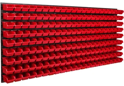 Produktbild von Werkzeugtafel für die Werkstatt - Wandmontierte Garagenaufbewahrung - 172 x 78 cm - 198 Aufbewahrungsboxen
