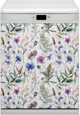 Produktbild von Abwaschbar 60x80 cm Geschirrspüle Magnetmatte Küche Dekorative  - Feldblumen