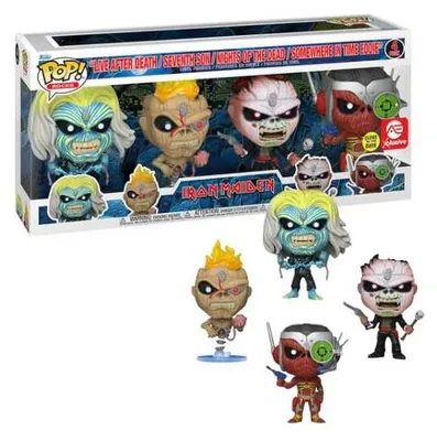 Obrázok produktu pre Funko Funko Pop! Unisex Iron Maiden Rocks! - 4 Vnyl Figures Eddie (Glow in the Dark) Vinyl Figure Standard Standard