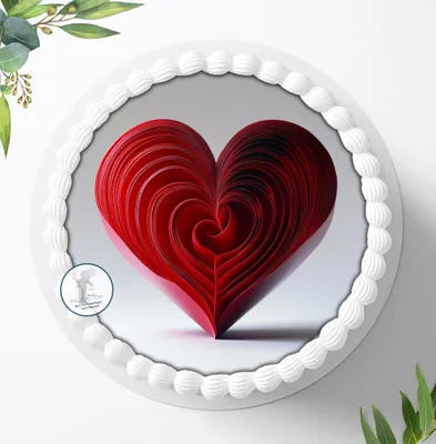Produktbild von Für die Geburtstags Torte ein Tortenaufleger, Zuckerbild mit dem Motiv: Valentinstag, Essbares Foto für Torten, Fondant, Ø 20cm, 1986z