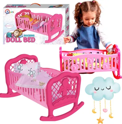 Produktbild von Puppenwiege, Klappbares Kinderbett, Set, Sichere Materialien 4524