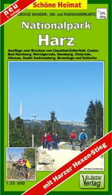 Immagine prodotto di Große Wander-, Ski- und Radwanderkarte Nationalpark Harz 1 : 35 000
