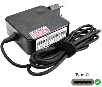 Produktbild von Farbe: schwarz | 65W USB-C Netzteil Ladegerät kompatibel mit P/N: 4X20M26256, 4X20E75136, P/N: 02DL120, 02DL119