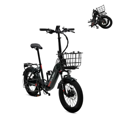 Immagine prodotto di E-bike pieghevole Swan Fat, colore grigio | autonomia 70 km | batteria 10,4 Ah | pneumatici 18x3,0” | forcella ammortizzata