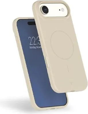 Image de Coque MagSafe iPhone Air, Silicone Renforcée, Beige, Protection Élégante, Compatible MagSafe