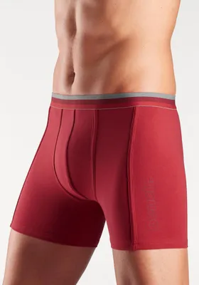 Produktbild von Bench Langer Boxer 3 -teilig bordeaux, grau-meliert, rot Größe XXL