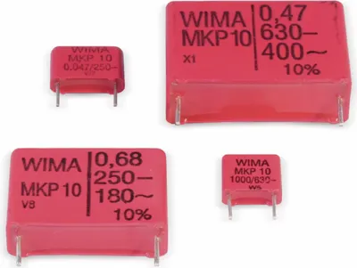Produktbild von WIMA Folienkondensator, 3,3 nF, 630 V, radial, RM 7,5