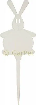 Produktbild von Garten Stecketiketten Pflanzen Stecker Kräuter Blumen Etiketten Hase 5 Stück elfenbein