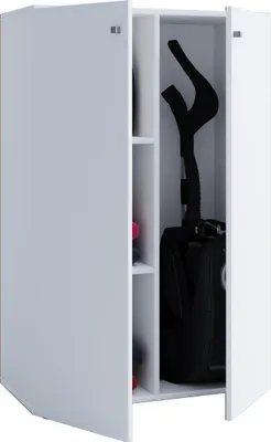 Image de Lona Mini armoire universelle , armoire de nettoyage 2 portes blanc.