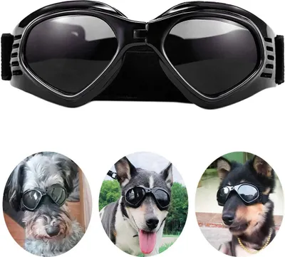 Produktbild von Hundesonnenbrille, verstellbares Band für UV-Sonnenbrille, wasserdichter Schutz für kleine und mittelgroße Hunde