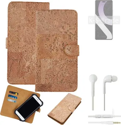 Produktbild von K-S-Trade Hülle kompatibel mit Xiaomi Civi 2 + in ear Kopfhörer Kork Handyhülle Cover  Schutzhülle TPU Case Bumper in Hellbraun, (1x)