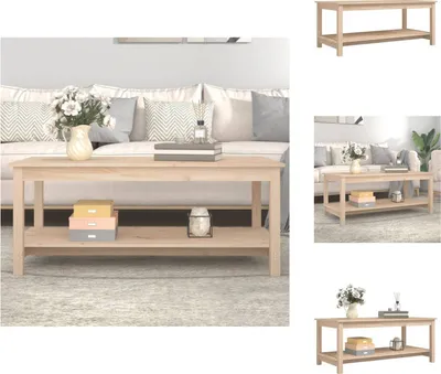 Produktbild von vidaXL Couchtisch 110x55x45 cm Massivholz Kiefer -  Couchtische