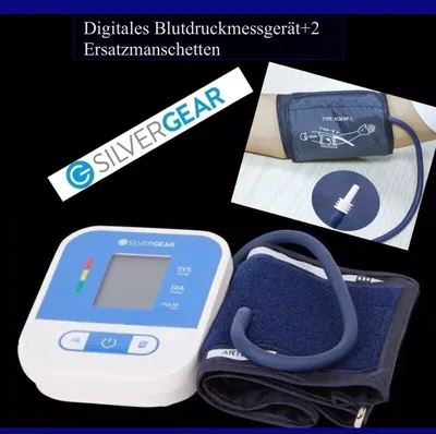 Obrázok produktu pre (SILVERGEAR) Digitálny tlakomer + 2 náhradné manžety