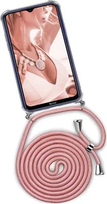 Produktbild von TWIST-Case + TWIST-Cord für Xiaomi Redmi Note 8T, Farbe:Shiny Blush (Silber)