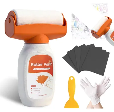Image de Kit de réparation 2 en 1 pour peinture murale, avec rouleau