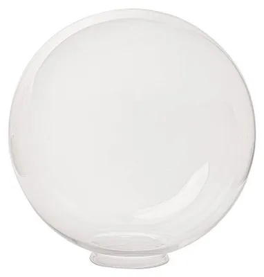 Image de Verre de rechange pour lampe sphérique, Ø 400 mm, verre transparent, verre de luminaire sphérique, ouverture 150 mm avec collerette