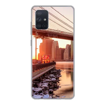 Produktbild von MuchoWow® Handyhülle Schutzhülle Hülle für Samsung Galaxy A51 5G New York - Brooklyn - Brücke Silikon Softcase Handy Hülle - Abbildung