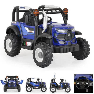 Produktbild von Moni Kinder-Elektro Traktor Harvest Fernbedienung, Hupe, Lichter, Musik, MP3 blau